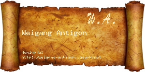 Weigang Antigon névjegykártya